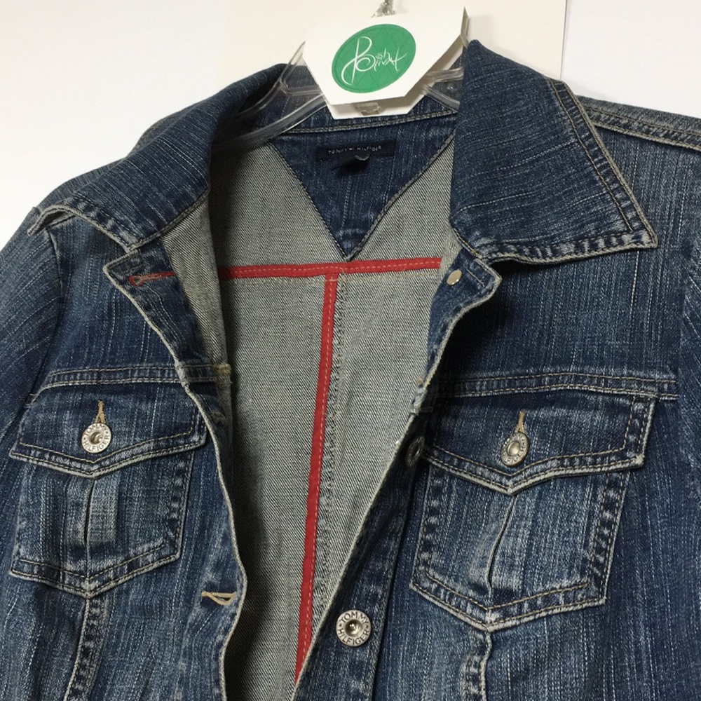 Antiqued Denim Jacket from Tommy Hilfiger, Size L